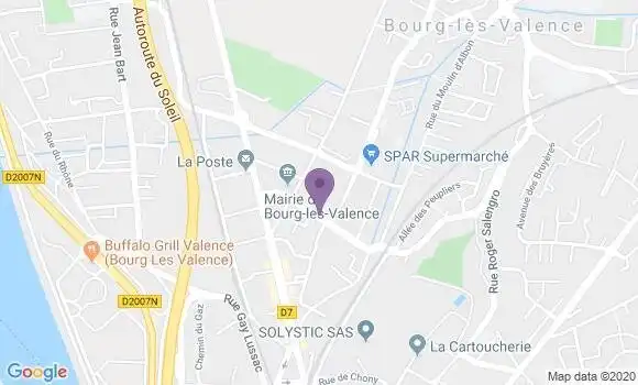 Localisation Bourg les Valence - 26500