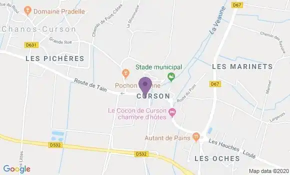 Localisation Chanos Curson Ap - 26600