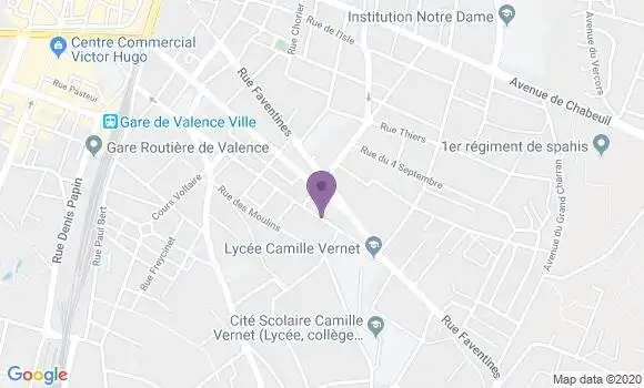 Localisation Valence Faventines Bp - 26000