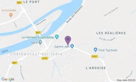 Localisation Chateauneuf sur Isere - 26300