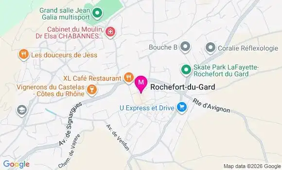 Localisation Rochefort du Gard - 30650