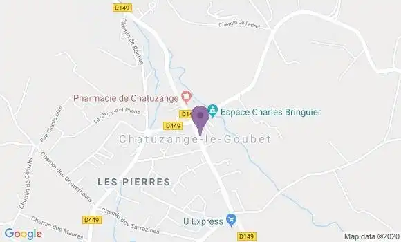 Localisation Chatuzange le Goubet - 26300