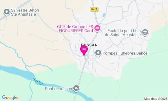 Localisation Sainte Anastasie - 30190