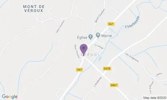 Localisation Crepol Bp - 26350