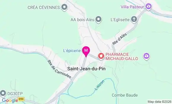 Localisation Saint Jean du Pin - 30140