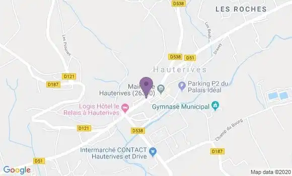Localisation Hauterives Bp - 26390