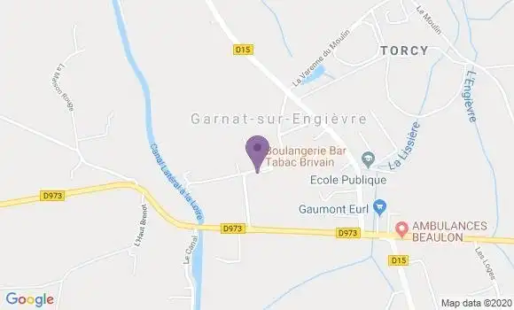 Localisation Garnat sur Engievre Bp - 03230