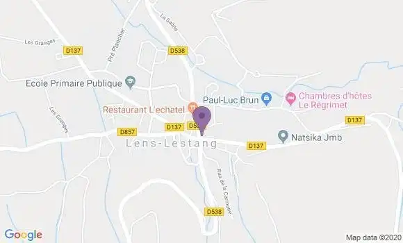 Localisation Lens Lestang Bp - 26210