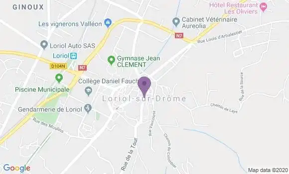 Localisation Loriol sur Drome - 26270