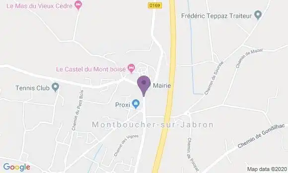 Localisation Montboucher sur Jabron Bp - 26740
