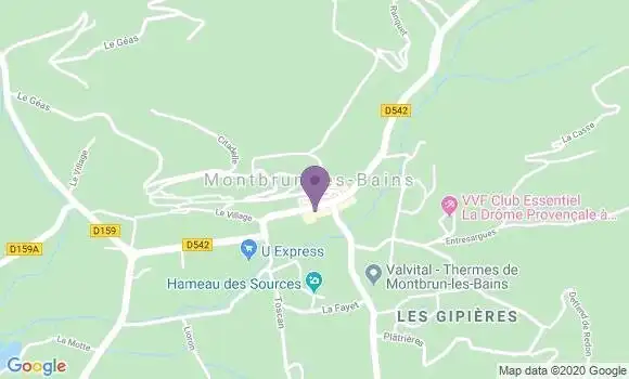 Localisation Montbrun les Bains - 26570