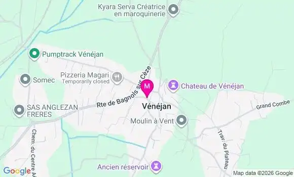 Localisation Venejan - 30200