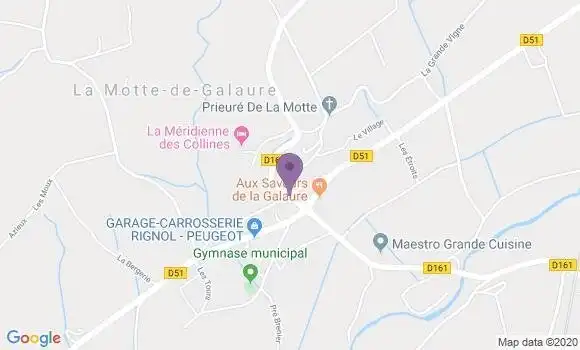 Localisation La Motte de Galaure Ap - 26240