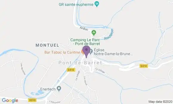 Localisation Pont de Barret Ap - 26160