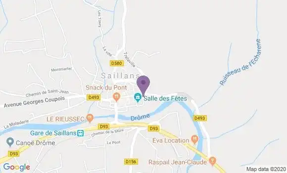 Localisation Saillans - 26340