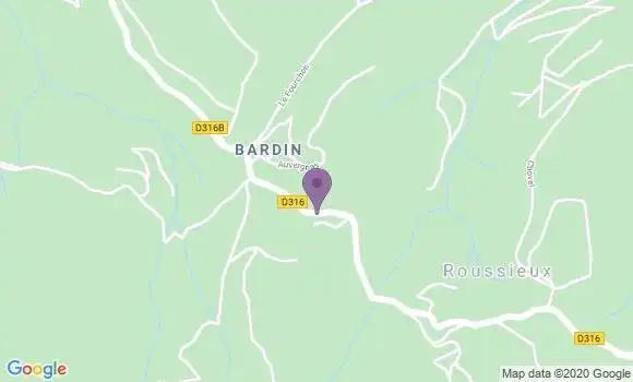 Localisation St Auban sur l