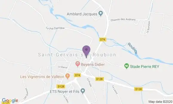 Localisation Saint Gervais sur Roubion Ap - 26160
