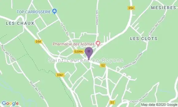 Localisation Saint Laurent En Royans Bp - 26190