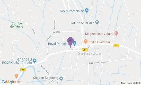 Localisation Saint Uze Bp - 26240