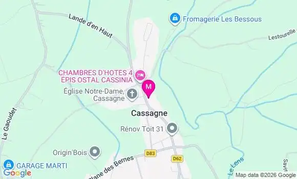 Localisation Cassagne - 31260