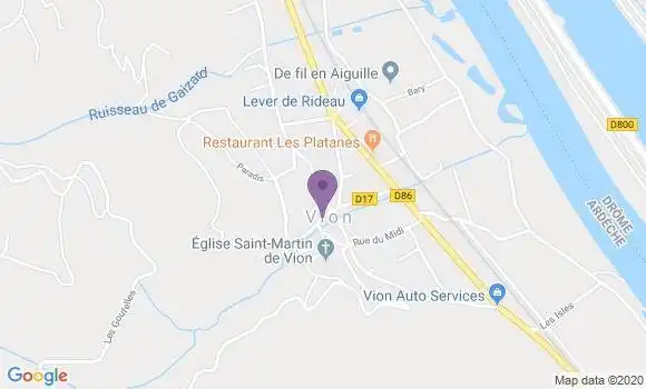 Localisation Serves sur Rhone Ap - 26600