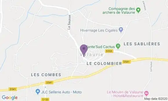 Localisation Valaurie Ap - 26230