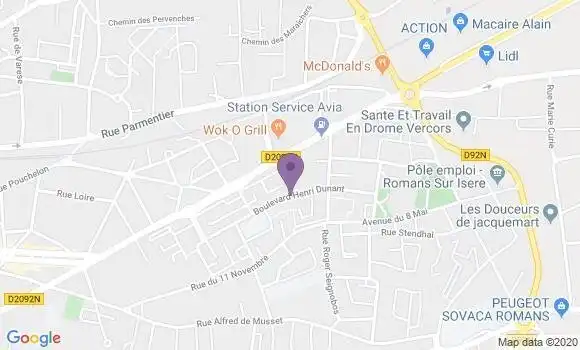 Localisation Romans la Monnaie Bp - 26100