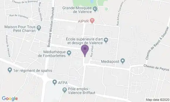 Localisation Valence Europe - 26000