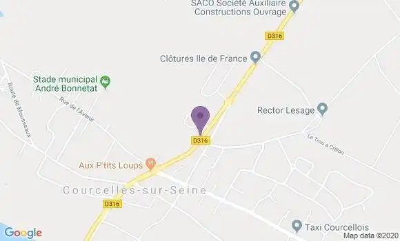 Localisation Courcelles sur Seine Ap - 27940