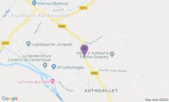 Localisation Autheuil Authouillet Ap - 27490