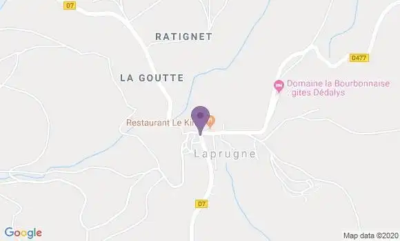 Localisation Laprugne Bp - 03250