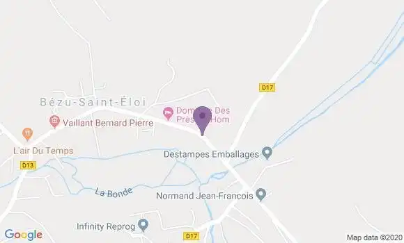 Localisation Bezu St Eloi Bp - 27660