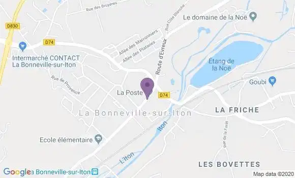 Localisation La Bonneville sur Iton Bp - 27190