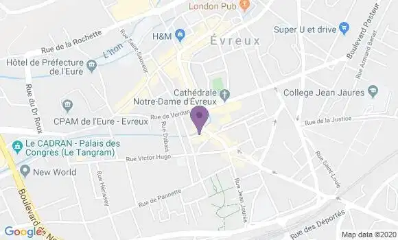 Localisation Evreux la Harpe Bp - 27000
