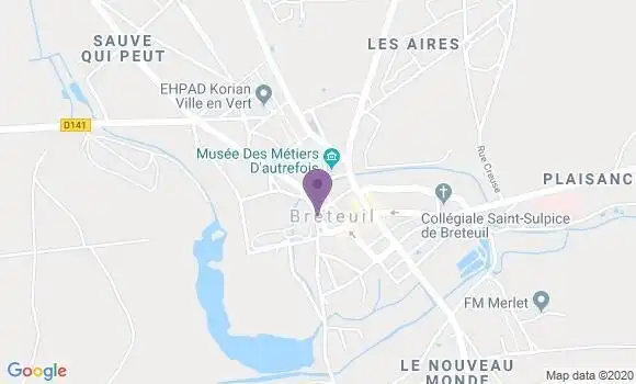 Localisation Breteuil sur Iton - 27160
