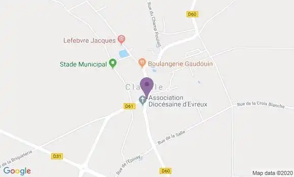 Localisation Claville Ap - 27180
