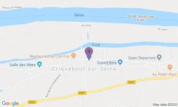 Localisation Criquebeuf sur Seine Bp - 27340