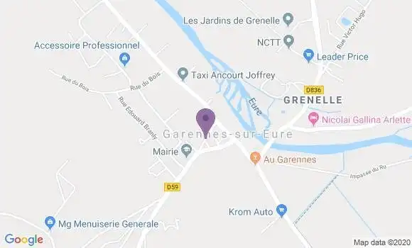 Localisation Garennes sur Eure Bp - 27780
