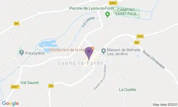 Localisation Lyons la Foret Bp - 27480