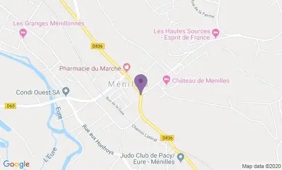 Localisation Menilles Bp - 27120