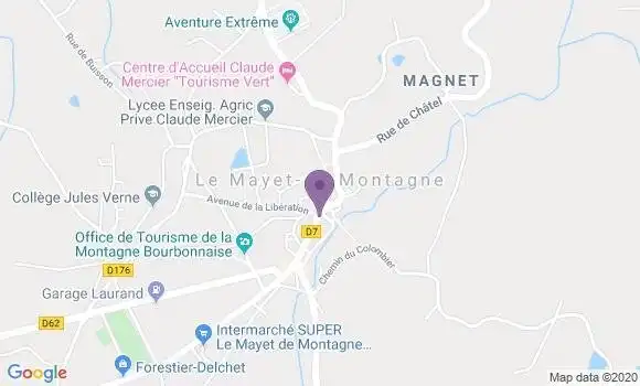 Localisation Le Mayet de Montagne - 03250