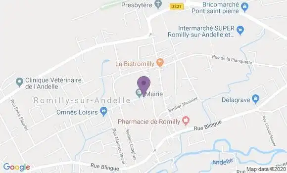 Localisation Romilly sur Andelle Bp - 27610
