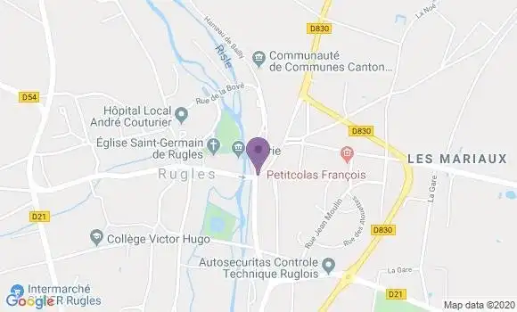 Localisation Rugles Bp - 27250