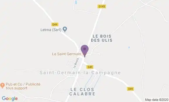 Localisation Saint Germain la Campagne Ap - 27230