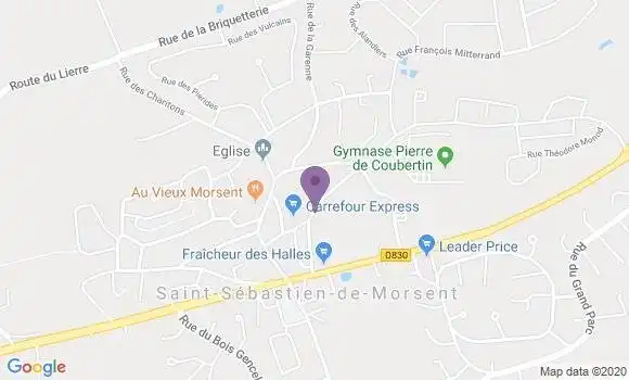 Localisation Saint Sebastien de Morsent - 27180