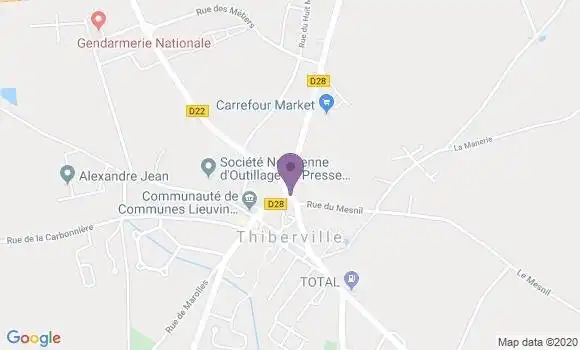 Localisation Thiberville Bp - 27230