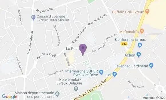 Localisation Evreux la Madeleine Bp - 27000