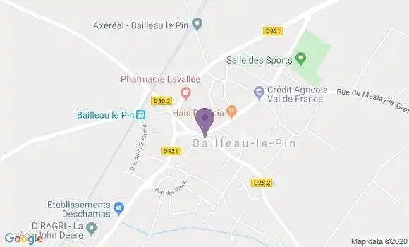 Localisation Bailleau le Pin Bp - 28120