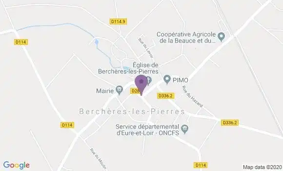Localisation Bercheres les Pierres Ap - 28630
