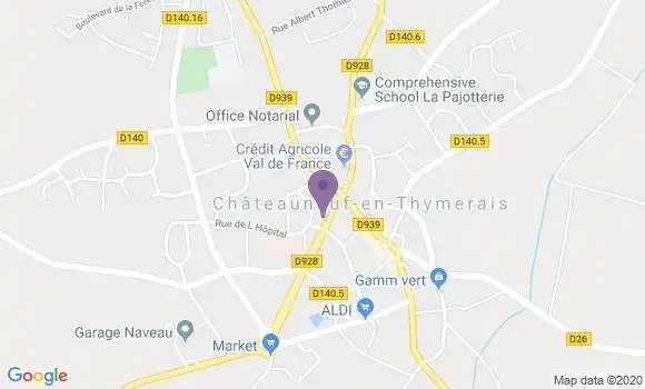 Localisation Chateauneuf En Thymerais - 28170